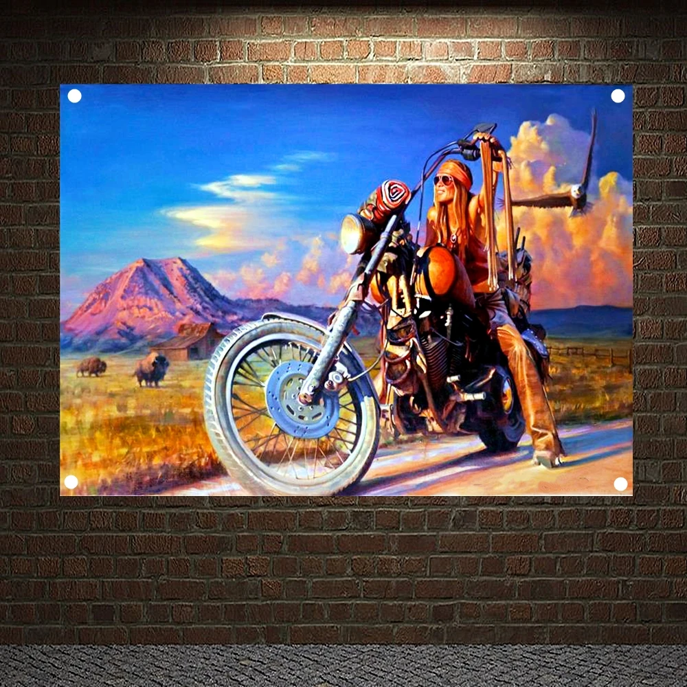 Auto Repair Shops - Eagle Easy Rider Vintage Decor Banner