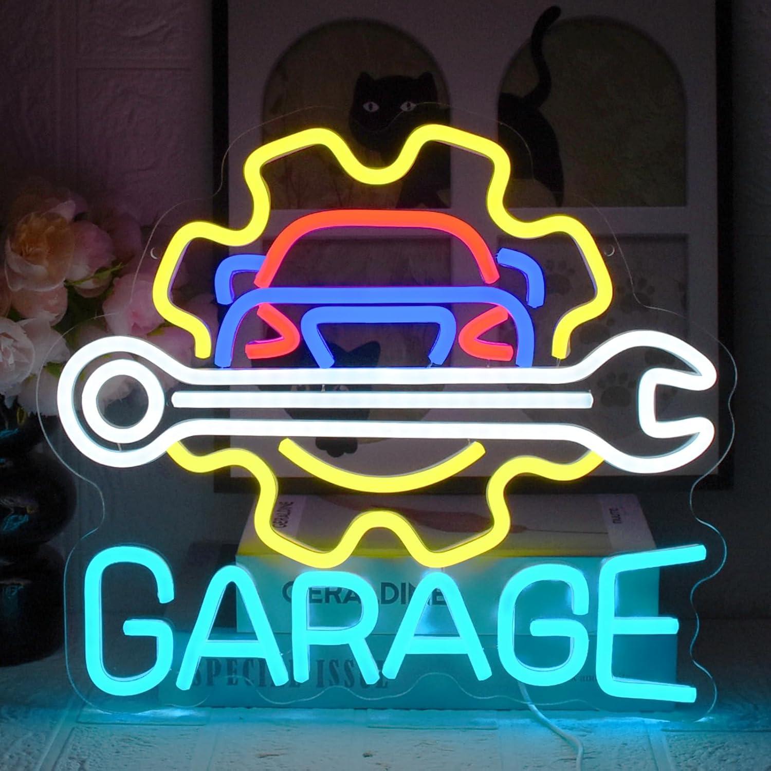 Garage Neon Sign USB Powered L - Auto Repair Shops 评论和价格